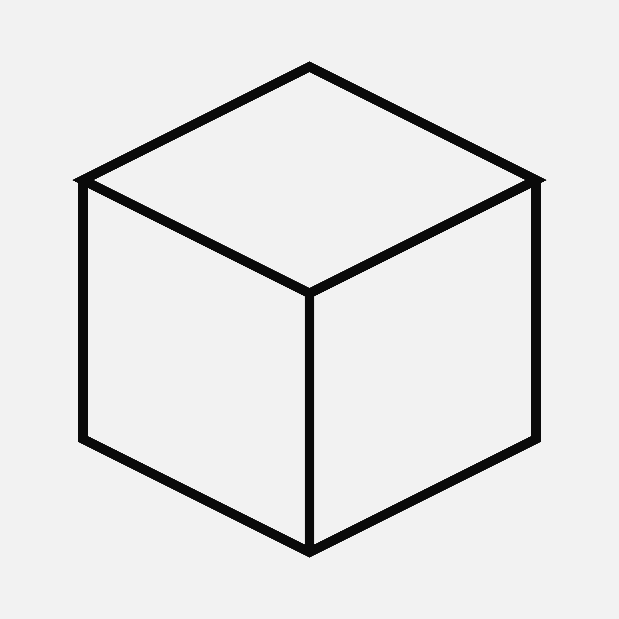 Isometric cube — 3D asset publishing, monochrome line art