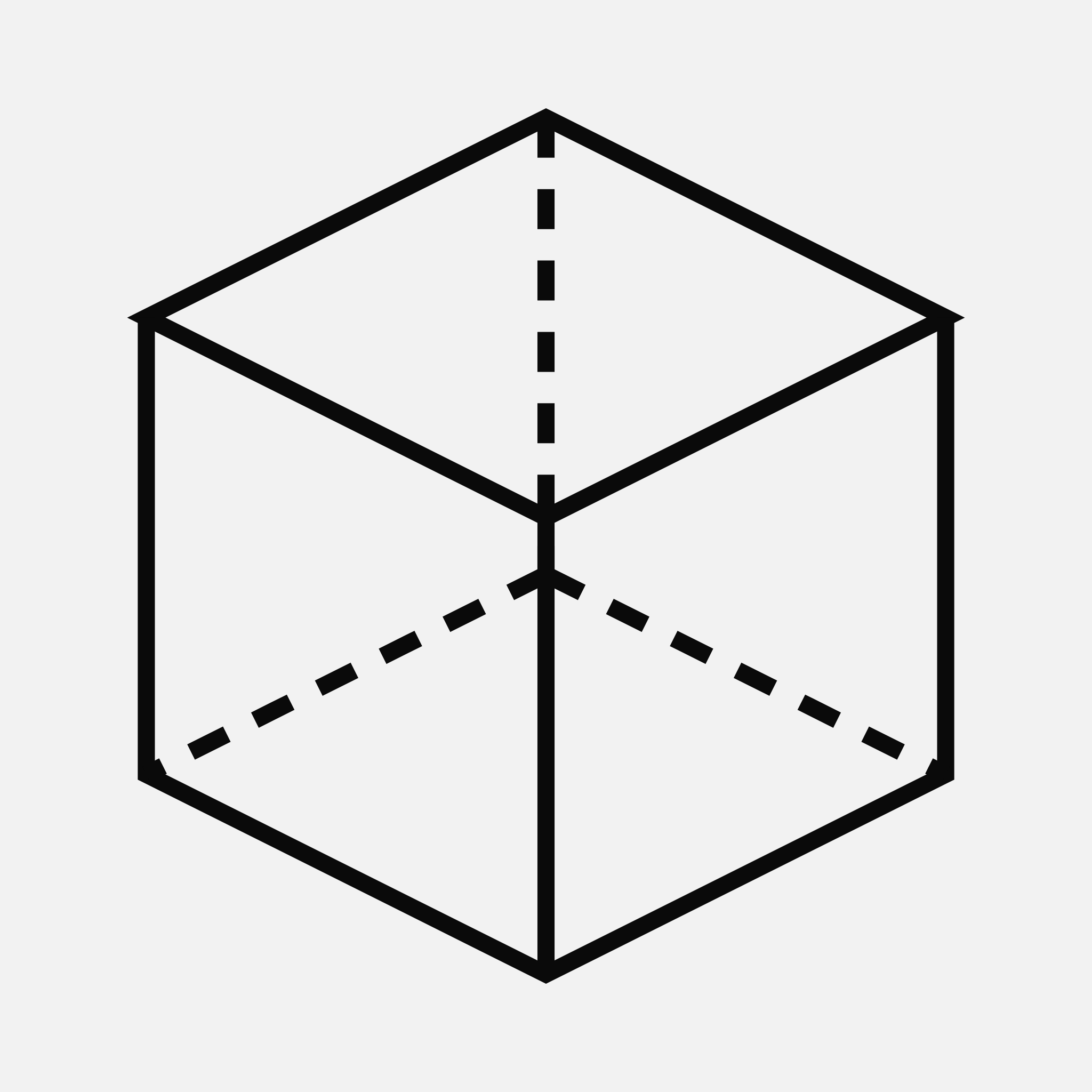 Wireframe cube — gated 3D model, monochrome line art